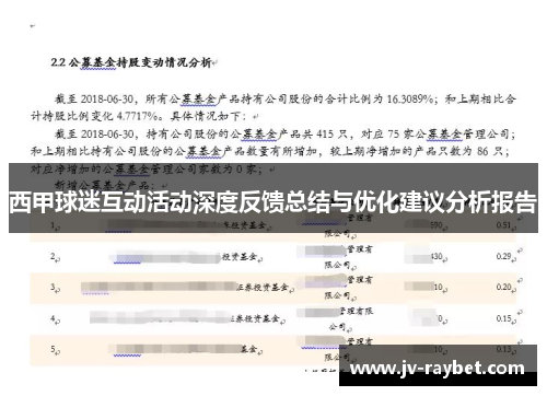 西甲球迷互动活动深度反馈总结与优化建议分析报告